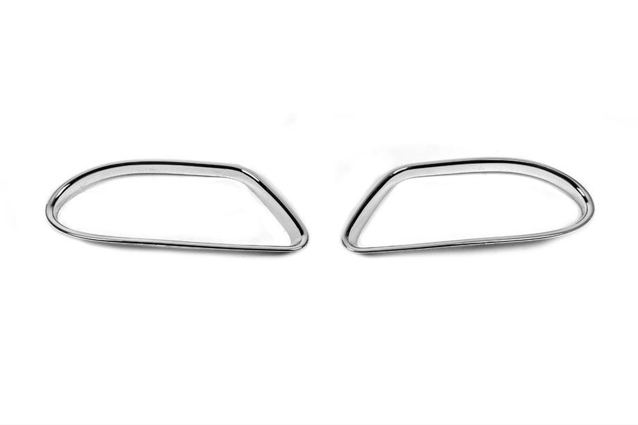 Mercedes ML W163 1997-2005 гг. Хромированные накладки на противотуманные фары (2 шт, пластик) Image
