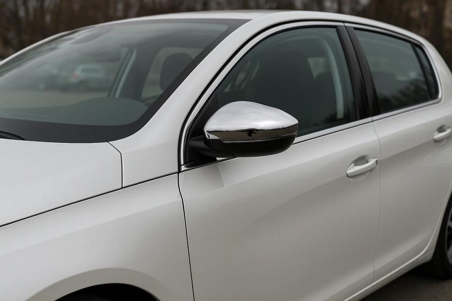 Peugeot 308 2014-2021 гг. Накладки на Зеркала (2 шт, Нержавеющая Сталь) Image