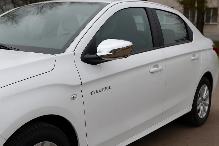 Citroen C-Elysee 2013-2022 гг. Накладки на Зеркала (2 шт, Нержавеющая Сталь) Image