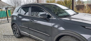 Kia Sportage 2021- гг. Ветровики окон с хромированным молдингом Niken (для SWB, 4 шт.) фото 4