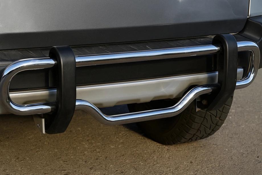 Toyota FJ Cruiser 2006-2022 гг. Задняя защита D098616 (нержавейка) Фото 2