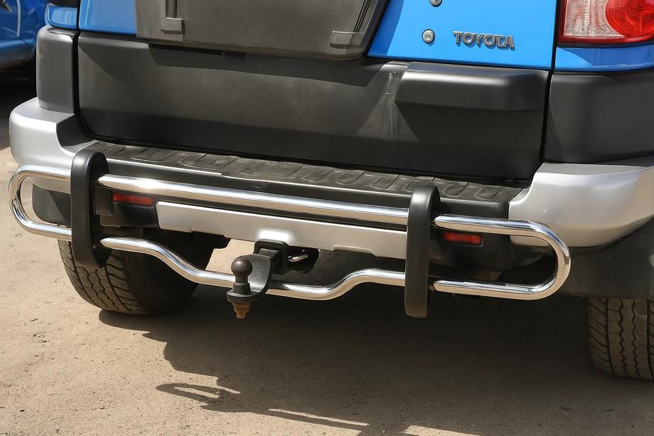 Toyota FJ Cruiser 2006-2022 гг. Задняя защита D098616 (нержавейка) Фото 1